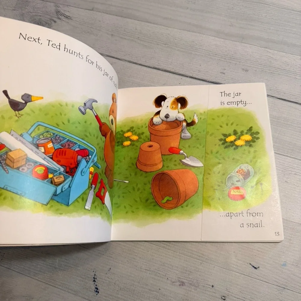 Usborne Paper Pie easy words to read Ted & Friends book‎